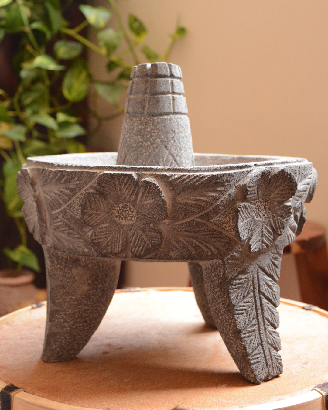 Set de molcajetes de flores.